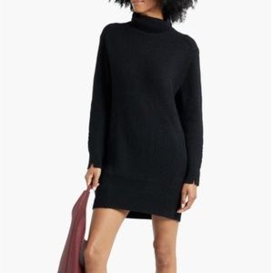 Rag & Bone Pierce Turtleneck Mini Dress - Black Cashmere